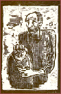 {Deprendendo (1999). Xilografía, plancha de madeira de 30x20 cm. Papel "Creysse France", 57x38 cm. Tirada: 50 }